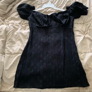 Black jacquard UO dress